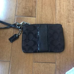 Brown Coach wristlet